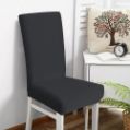 Εικόνα της Κάλυμμα Καρέκλας Ελαστικό  Elegance Σκούρο Γκρι