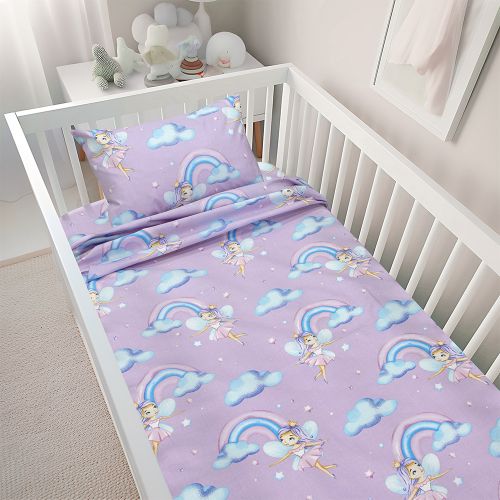 Εικόνα της BEBE ΣΕΤ ΣΕΝΤΟΝΙΑ ENHANCED RAINBOW LILAC 120X180