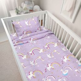 Εικόνα της BEBE ΣΕΤ ΣΕΝΤΟΝΙΑ RAINBOW GALLOP LILAC 120X180