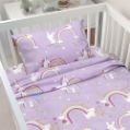Εικόνα της BEBE ΣΕΤ ΣΕΝΤΟΝΙΑ RAINBOW GALLOP LILAC 120X180