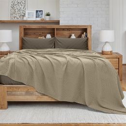 Εικόνα της Κουβέρτα King size (240x260) Πικέ Cocoon Μόκα