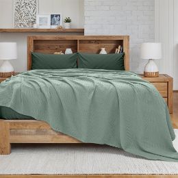 Εικόνα της Κουβέρτα King Size (240x260) Πικέ Cocoon Μέντα