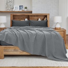 Εικόνα της Κουβέρτα Υπέρδιπλη (220x240) Πικέ Cocoon Γκρι