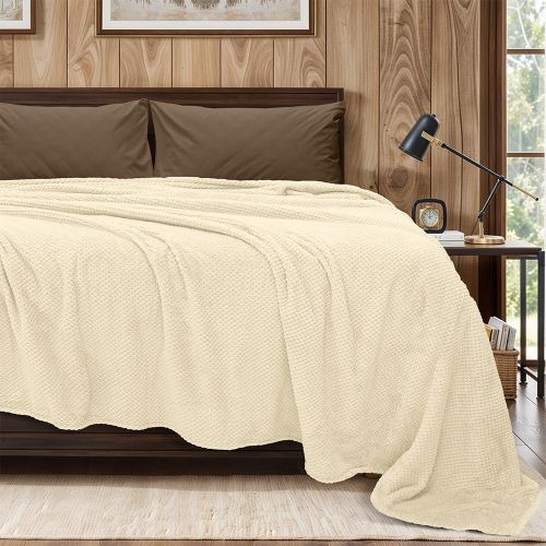 Εικόνα της Κουβέρτα Υπέρδιπλη (220x240) Fleece Napnest Εκρού