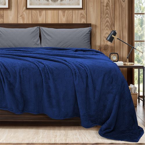 Εικόνα της Κουβέρτα Υπέρδιπλη (220x240) Fleece Napnest Σκούρο Μπλε