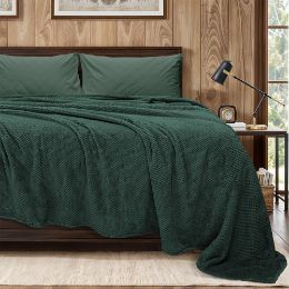 Εικόνα της Κουβέρτα Υπέρδιπλη (220x240) Fleece Napnest Πράσινο