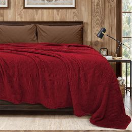 Εικόνα της Κουβέρτα Υπέρδιπλή (220x240) Fleece Napnest Μπορντώ