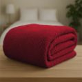 Εικόνα της Κουβέρτα Υπέρδιπλή (220x240) Fleece Napnest Μπορντώ