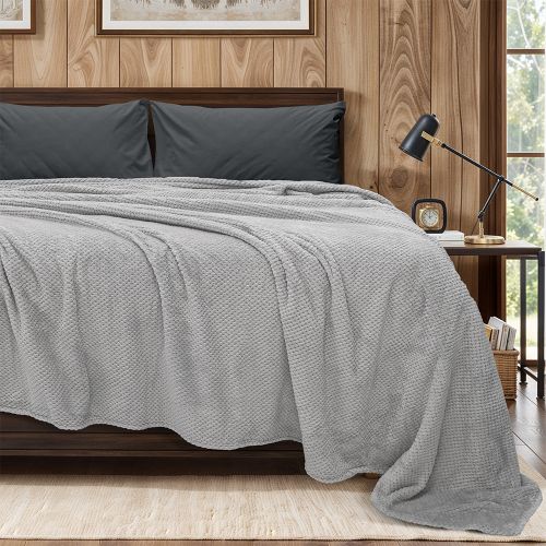 Εικόνα της Κουβέρτα Υπέρδιπλη (220x240) Fleece Napnest Ανοιχτό Γκρι