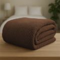 Εικόνα της Κουβέρτα Υπέρδιπλη(220x240) Fleece Napnest Καφέ