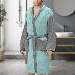 Εικόνα της Μπουρνούζι με κουκούλα Medium Revel Μέντα