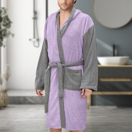 Εικόνα της Μπουρνούζι με κουκούλα Medium Revel Μωβ