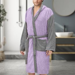 Εικόνα της Μπουρνούζι με κουκούλα Large Revel Μωβ