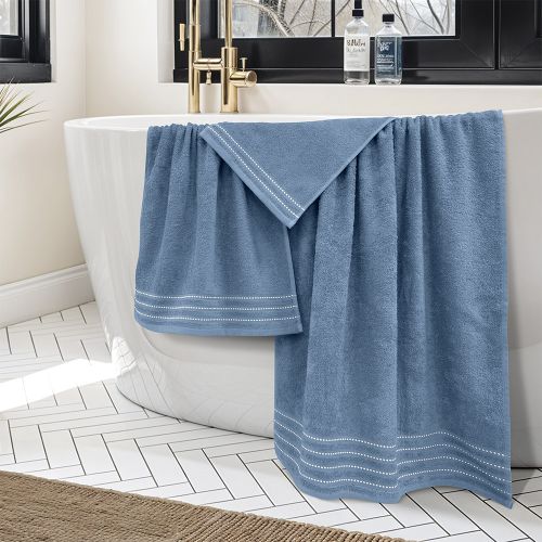 Εικόνα της Σετ πετσέτες 3τμχ (30x50,50x90,70x140) Veluva Πετρόλ