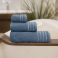Εικόνα της Σετ πετσέτες 3τμχ (30x50,50x90,70x140) Veluva Πετρόλ