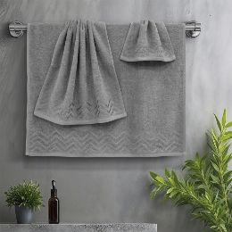 Εικόνα της Σετ πετσέτες 3τμχ (30x50,50x90,70x140) Wavie Μόκα