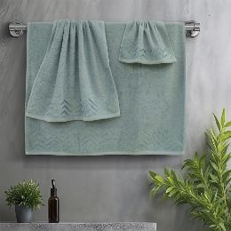 Εικόνα της Σετ πετσέτες 3τμχ (30x50,50x90,70x140) Wavie Μέντα