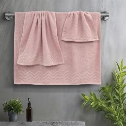 Εικόνα της Σετ πετσέτες 3τμχ (30x50,50x90,70x140) Wavie Κοραλί