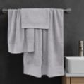 Εικόνα της Σετ πετσέτες 3τμχ (30x50,50x90,70x140) Serapha Ανοιχτό Γκρι