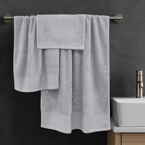 Εικόνα της Σετ πετσέτες 3τμχ (30x50,50x90,70x140) Serapha Ανοιχτό Γκρι