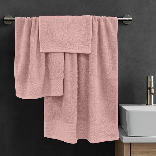 Εικόνα της Σετ πετσέτες 3τμχ (30x50,50x90,70x140) Serapha Κοραλί