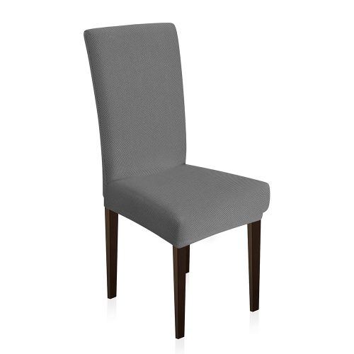 Εικόνα της Κάλυμμα Καρέκλας Ελαστικό  Elegance Σκούρο Γκρι