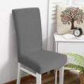 Εικόνα της Κάλυμμα Καρέκλας Ελαστικό  Elegance Σκούρο Γκρι