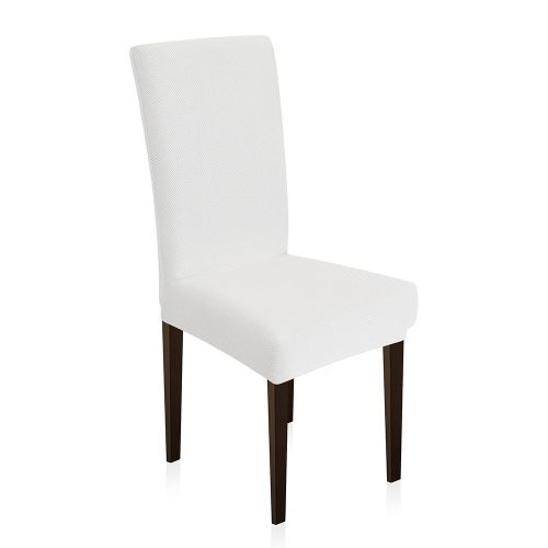 Εικόνα της Κάλυμμα Καρέκλας Ελαστικό Elegance Λευκό