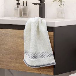 Εικόνα της Πετσέτα Χεριών (30x50) Igalo Λευκό/Ασημί