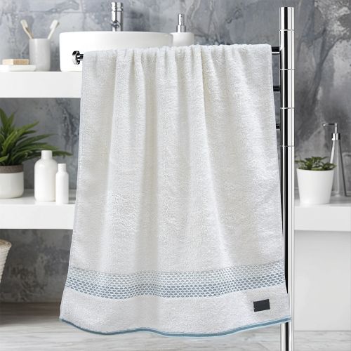 Εικόνα της Πετσέτα Σώματος (70x140) Igalo Λευκό/Μέντα