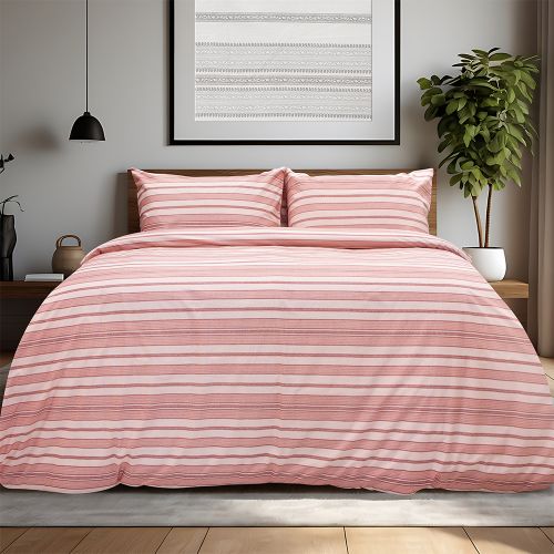 Εικόνα της Σετ Σεντόνια Υπέρδιπλα με Λάστιχο (165x200+32) Carril Ροζ