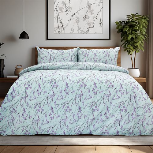 Εικόνα της Σετ Παπλωματοθήκη Υπέρδιπλη (225x245) Amandes Λιλά