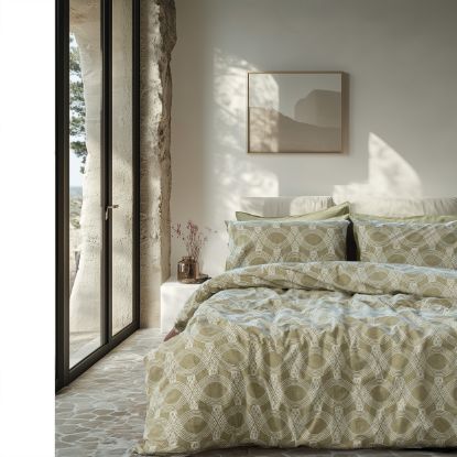 Εικόνα της Ζεύγος Μαξιλαροθήκες (52x75) Loomo Olive
