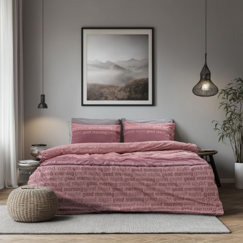 Εικόνα της Σετ Παπλωματοθήκη Μονή (170x250) Nuvet Dusty Pink