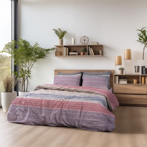 Εικόνα της Σετ Παπλωματοθήκη Μονή (170x250) Serica Λιλά