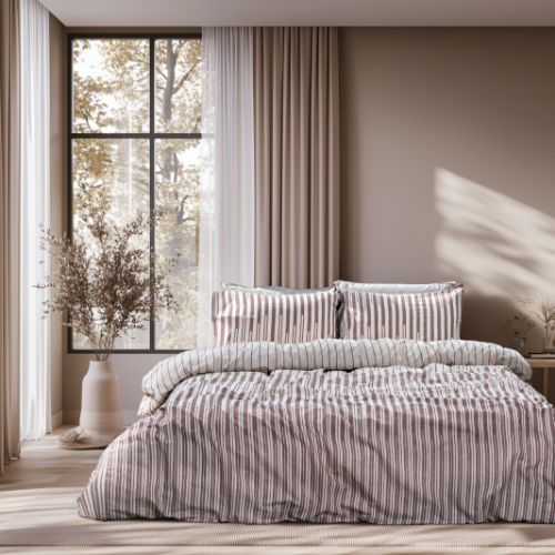 Εικόνα της Σετ Παπλωματοθήκη Υπέρδιπλη (230X250) Elan Μπεζ