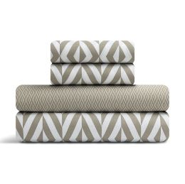 Εικόνα της Σετ Σεντόνια King Size (260X270) Ikat Μπεζ