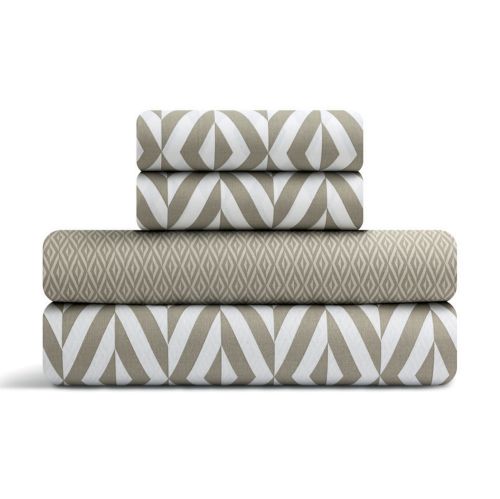 Εικόνα της Σετ Σεντόνια King Size (260X270) Ikat Μπεζ
