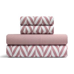 Εικόνα της Σετ Σεντόνια King Size (260X270) Ikat Dusty Pink