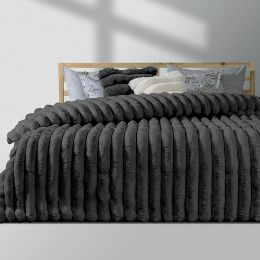 Εικόνα της Κουβερτοπάπλωμα Υπέρδιπλο 220x240 Γούνα Natt Γκρι