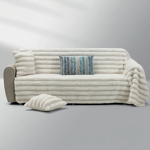 Εικόνα της Ριχτάρι Πολυθρόνας 180x180 Γούνα Natt Off White